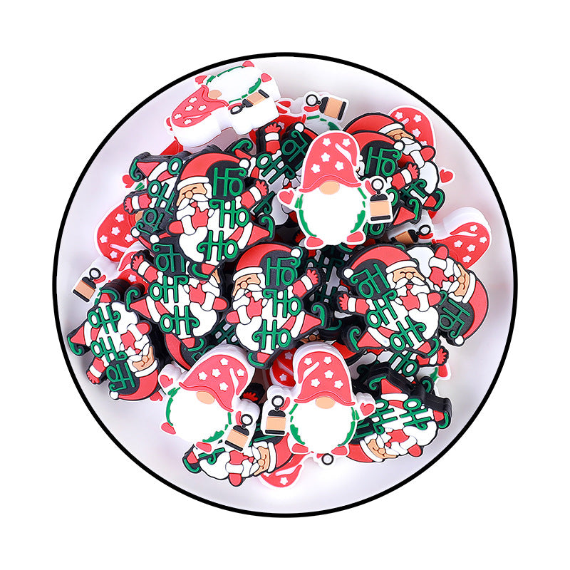 Cuentas de silicona para bebés de Navidad de 20 piezas al por mayor
